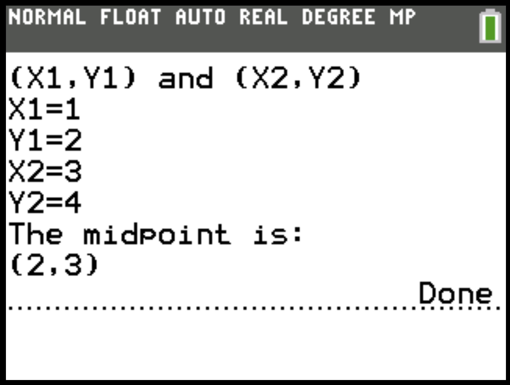 Midpoint Finder